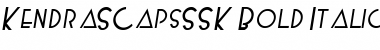 KendraSCapsSSK Bold Italic Font