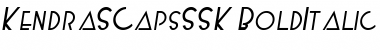 KendraSCapsSSK BoldItalic Font