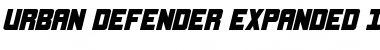 Urban Defender Expanded Italic Expanded Italic Font