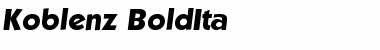 Koblenz-BoldIta Regular Font