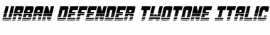 Urban Defender TwoTone Italic Font