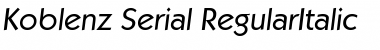 Koblenz-Serial RegularItalic Font