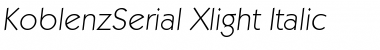 KoblenzSerial-Xlight Italic