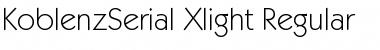 KoblenzSerial-Xlight Regular Font