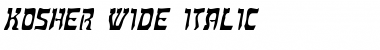 Kosher Wide Italic Font