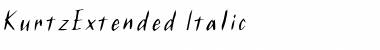 KurtzExtended Italic Font