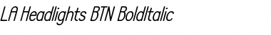 LA Headlights BTN BoldItalic Font