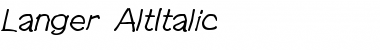 Langer AltItalic Font