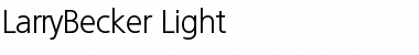LarryBecker-Light Regular Font