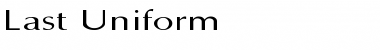 Download Last Uniform Font Download Last Uniform Font