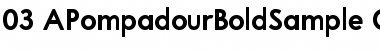 A Pompadour Bold Sample Regular Font