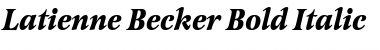 Latienne Becker Bold Italic