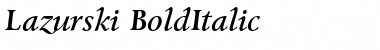 Lazurski BoldItalic Font