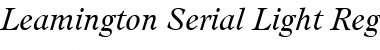 Leamington-Serial-Light RegularItalic