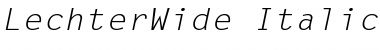 LechterWide Italic Font