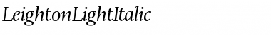 LeightonLightItalic Roman