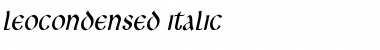 LeoCondensed Italic Font