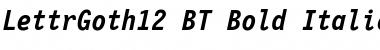 LettrGoth12 BT Bold Italic Font