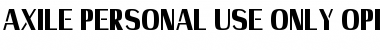 Download Axile - Personal Use Only Font Download Axile - Personal Use Only Font