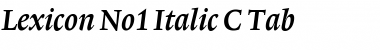 Lexicon No1 Italic C Tab Font