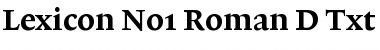 Lexicon No1 Roman D Txt Font