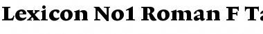 Lexicon No1 Roman F Tab Font