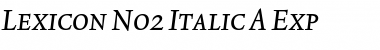 Lexicon No2 Italic A Exp Font