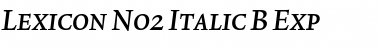 Lexicon No2 Italic B Exp Font