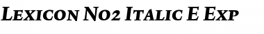 Lexicon No2 Italic E Exp Font