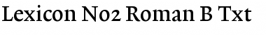 Lexicon No2 Roman B Txt Font