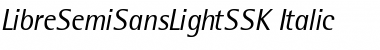 LibreSemiSansLightSSK Italic Font