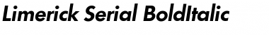 Limerick-Serial BoldItalic Font