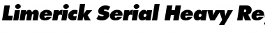 Limerick-Serial-Heavy RegularItalic Font