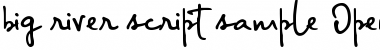 Download Big River Script Sample Font