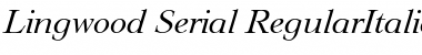 Lingwood-Serial RegularItalic Font