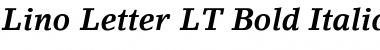LinoLetter LT Roman Bold Italic