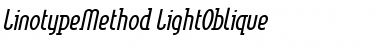 LTMethod Light Oblique Font