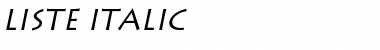 Liste Italic