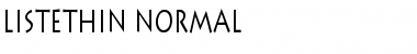 ListeThin Normal Font