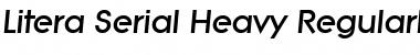 Litera-Serial-Heavy RegularItalic Font