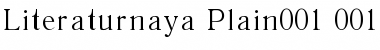 Literaturnaya Plain Font