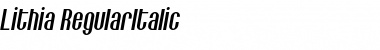 Lithia Medium Italic Font