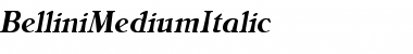 Download BelliniMediumItalic Font