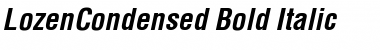 LozenCondensed Bold Italic Font