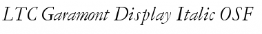 LTC Garamont Display Italic OSF Font
