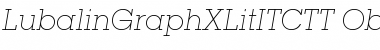 LubalinGraphXLitITCTT Font