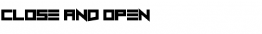 Close and Open Regular Font