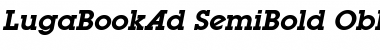 LugaBookAd SemiBold Oblique Font