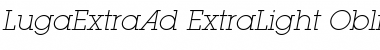 LugaExtraAd ExtraLight Oblique Font