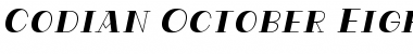 Codian October Eight Italic Font